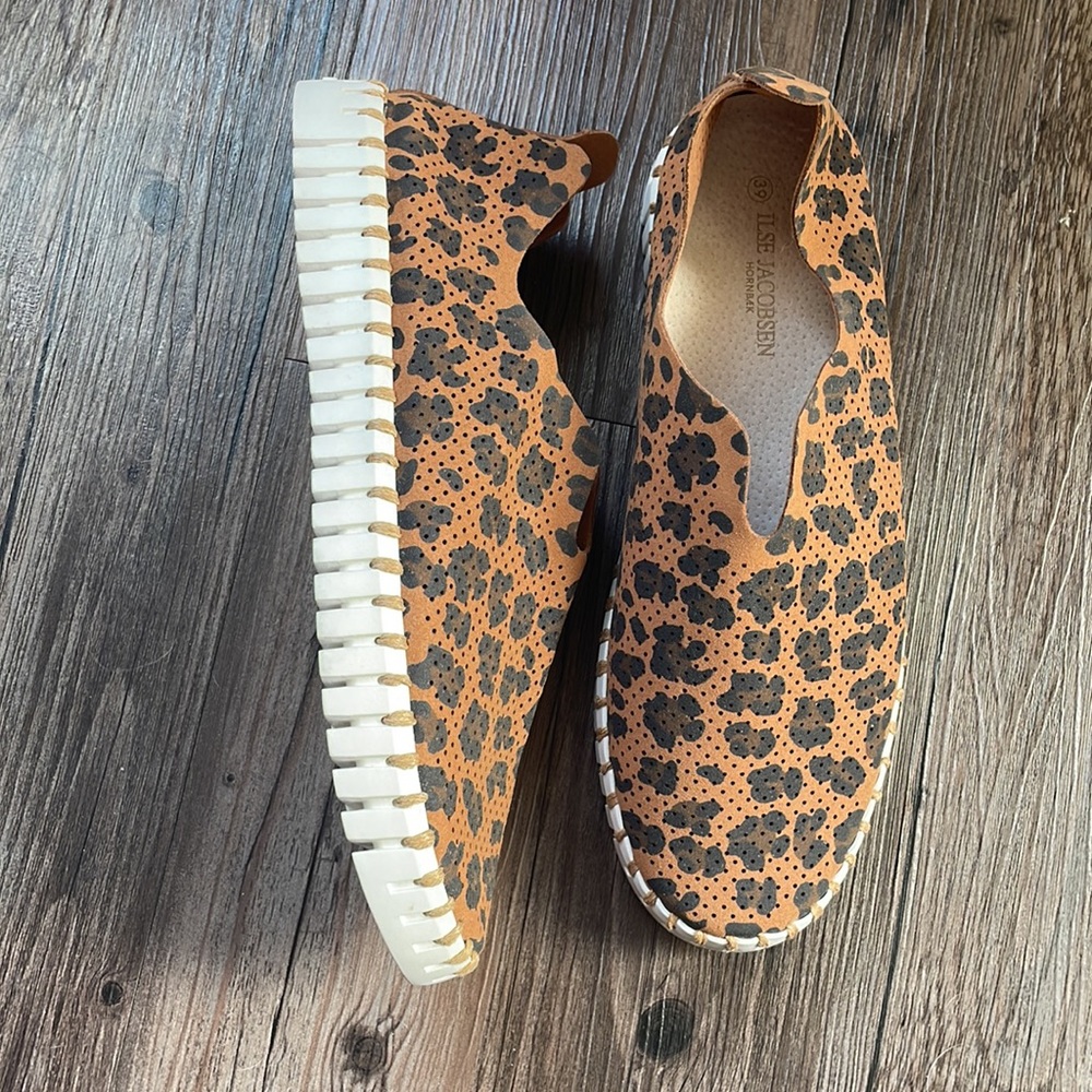 Ilse Jacobsen Tulip Slip-on Leopard Sneaker NEW